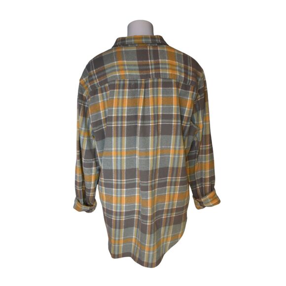 Aerie Oversized Plaid Flanner Warm Fall Winter Womens Medium - Picture 3 of 6